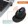 Picture of J-Tech Digital Ergonomic Mouse with Wireless Connection, Removable Palm Rest, Thumb Buttons, Rechargeable Battery, 800, 1200, 1800, 3200 Adjustable DPI; Compatible with Windows and MAC OS [V638]