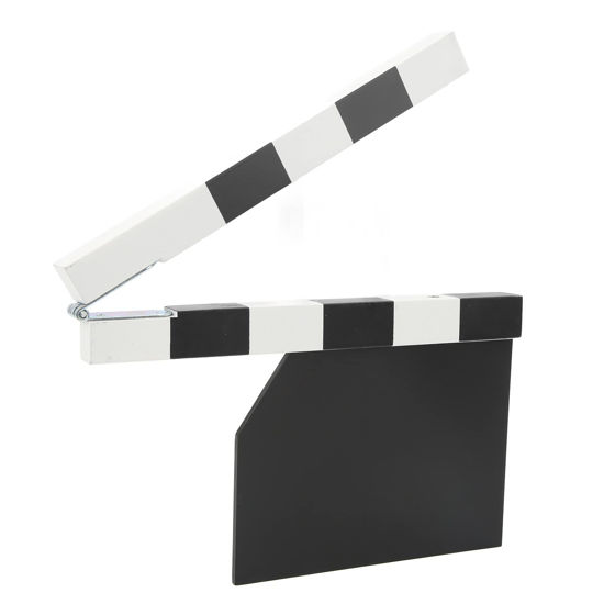 Picture of Movie Directors Clapboard, Professional Density Board Film Movie Clapper Board Support Writting, with Magnetic, Easy to Hold, Film Clap Board Slate Cut Action Scene Clapper(Black)