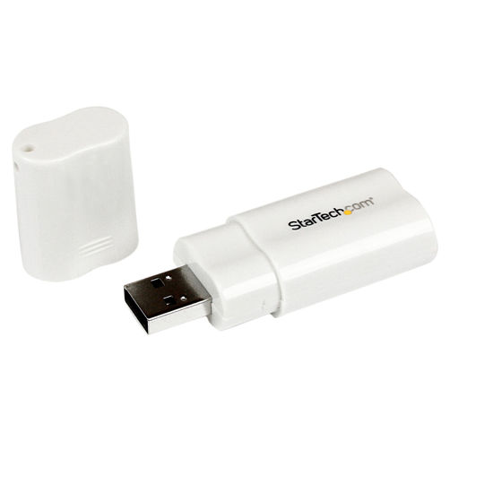 Picture of StarTech.com USB to Stereo Audio Adapter Converter ICUSBAUDIO, White, One Size