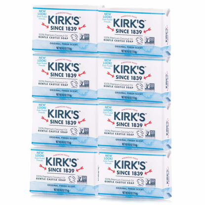 Picture of Kirk's Original Coco Castile Bar Soap Original Fresh Scent 4 Ounces (8 Pack)