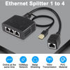 Picture of XMSJSIY Ethernet Splitter 1 to 3 Internet Ethernet Switch RJ45 Female to 3 Female Network Divider Adapter Converter 100Mbps High Speed LAN Distributor for Cat5/5e/6/7/8 (1 Female to 3 Female)