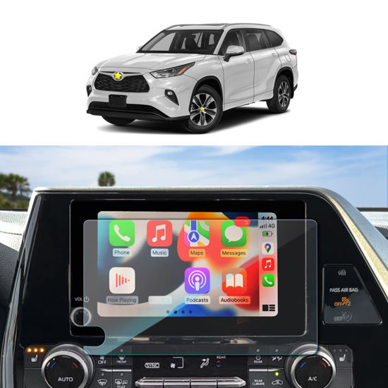 Picture of SKTU 2023 Toyota Highlander Screen Protector 2023 Highlander Screen Protector 8 Inch Navigation Display Tempered Glass Toyota Highlander 2023 Screen Protector 9H Hardness HD Clear Toyota Highlander 2023 Accessories 2023 Toyota Highlander 8'' GPS Tou