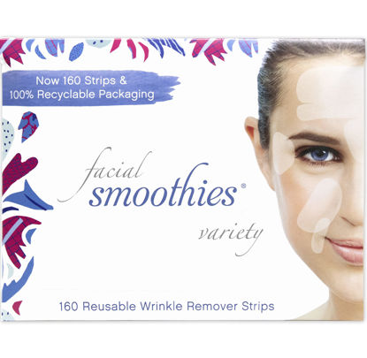 Picture of Facial Smoothies VARIETY Wrinkle Remover Strips, 160 wrinkle patches in 6 shapes