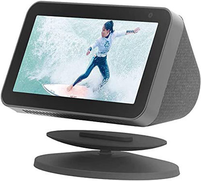 Picture of Sintron Smart Display Stand for Echo Show 5 & Echo Show 8 (1st Gen and 2nd Gen) - Adjustable Magnetic Stand Mount with 360 Degree Rotation, Swivel and Tilt Function, and Anti-Slip Base (Black)