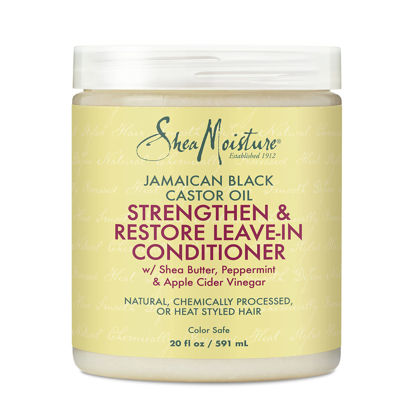 Picture of SheaMoisture Leave In Conditioner Conditioner For Hair Jamaican Black Castor Oil To Soften and Detangle Hair 20 oz