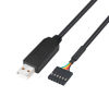 Picture of DTech FTDI USB to TTL Serial 5V Adapter Cable 6 Pin 0.1 inch Pitch Female Socket Header UART IC FT232RL Chip Windows 11 10 8 7 Linux MAC OS (6ft, Black)