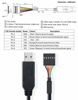 Picture of DTech FTDI USB to TTL Serial 5V Adapter Cable 6 Pin 0.1 inch Pitch Female Socket Header UART IC FT232RL Chip Windows 11 10 8 7 Linux MAC OS (6ft, Black)