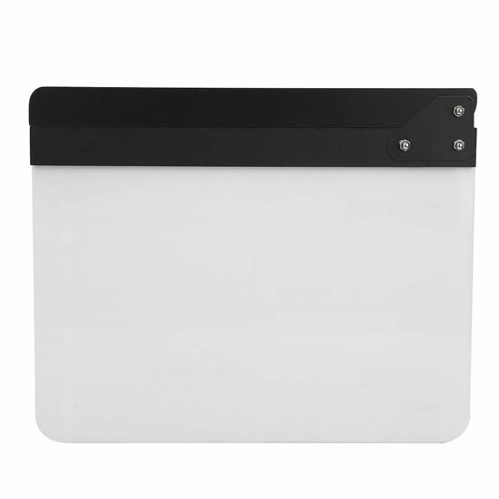 Picture of Director Film Clapboard, Cut Action Scene Clapper Board Slate Photography Video Acrylic Clapboard with Dry Erase Pen, for Shoot Props Advertisement Background(Color)