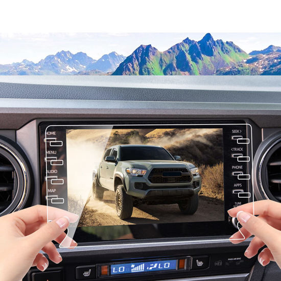 Picture of DSDFGH for 2020 2021 2022 2023 Toyota Tacoma Screen Protector 8 Inch LCD Touchscreen Radio Display Navigation HD Tempered Glass Protective Film 9H Hardness Anti-Scratch (Not for SR 7 Inch)