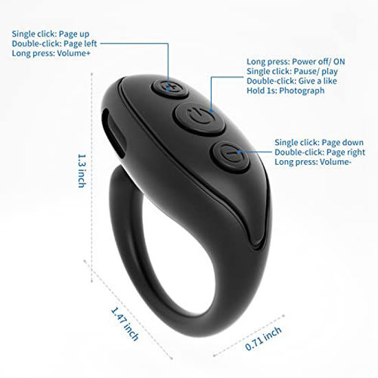 GetUSCart- TIK TOK Bluetooth Remote Control Page Turner for iPhone iPad ...