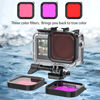 Picture of BMUUPY Waterproof Housing Case for DJI Osmo Action 3 Action Camera Accessories 60M Diving Tempered Glass Screen Protector 3 Pack Filters Underwater Kit Bundle for Action3 Accessory