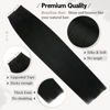 Picture of Moresoo Black Tape in Hair Extensions Human Hair Real Hair Extensions Glue in Jet Black Hair Extensions Real Human Hair Tape in Seamless Hair Extensions 10 Inch #1 20pcs 30g