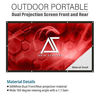 Picture of Akia Screens Dual Projector Screen Rear Front 120 inch 16:9 Portable Foldable Anti-Crease 8K 4K Ultra HD 3D Ready Indoor Outdoor Movie Home Theater Video AK-DIYOUTDOOR120H1