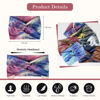 Picture of Tobeffect Wide Headbands for Women, Tie Dye Extra Large Turban Headband Boho Hairband Hair Twisted Knot Accessories, 6 Pack