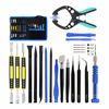 Picture of 18 in 1 Electronics Repair Tool Kit, Precision Screwdriver Set, Opening Pry Tool Kit and Screen Opening Pliers with Portable Bag for Repair Mobile/Phone, Laptop, Tablets, X-Box, Watch, PS4