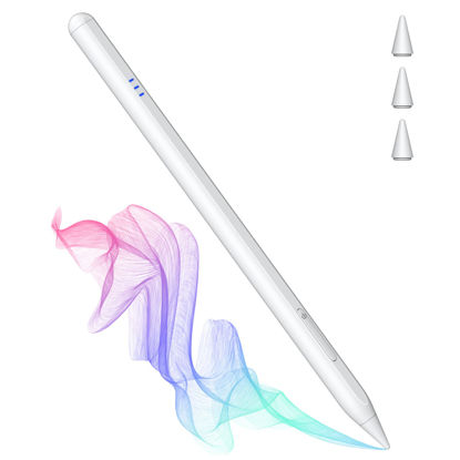 Picture of iPad Pencil, Stylus Pen for iPad with Palm Rejection, Tilt Sensitivity, Compatible with Apple iPad/iPad Pro/Air/Mini (2018 and Later) for Writing/Drawing by OOCLCURFUL