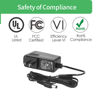 Picture of 2pack AC 100-240V to DC 12V 1A 12W Power Supply Adapter Barrel Plug 5.5mm x 2.1mm UL Listed FCC