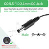 Picture of 2pack AC 100-240V to DC 12V 1A 12W Power Supply Adapter Barrel Plug 5.5mm x 2.1mm UL Listed FCC