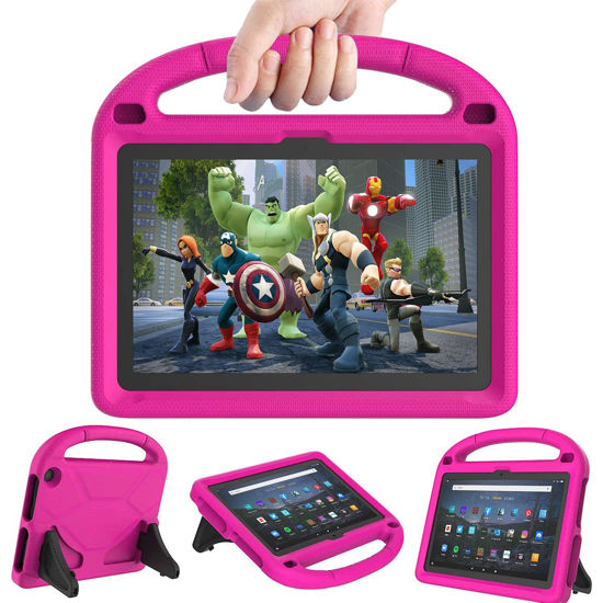 Picture of Fire HD 10 & Fire HD 10 Plus Tablet Case for Kids(11th Generation, 2021 Release) - DICEKOO Lightweight Shockproof Kid-Proof Cover with Stand for Kindle Fire HD 10 Kids Tablet & Kids Pro Tablet - Pink