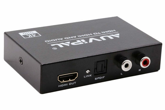 Picture of HDMI 2.0 Audio Extractor, AuviPal 4K@60Hz HDMI to HDMI with Audio (Optical SPDIF + L/R Stereo) Adapter for Connecting Sound System to Firestick, Projector, Apple TV, Roku, PS5, Xbox, PC and More