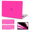 Picture of B BELK Compatible with MacBook Air 13 inch Case 2022 2021 2020 2019 2018 Release A2337 M1 A2179 A1932 Touch ID, Matte Plastic Hard Shell Case & Keyboard Cover & Screen Protector Retina, Hot Pink