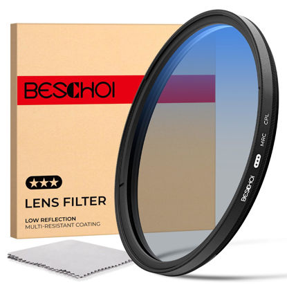 Picture of Beschoi 37mm Polarizer Filter 30 Layer Multi-Resistant Nano Coated Circular Polarizing Filter(CPL) with HD Optical Glass/Ultra Slim Frame, Reduce Glare/Enhance Contrast/Reduce Reflection