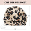 Picture of Kitsch Luxury Reusable Shower Cap for Women - Waterproof & Stylish Bonnet for Curly Hair & Long Hair - One Size Fits Most Shower Caps with Anti Slip Silicon Grip | Hair Cap for Shower (Leopard)