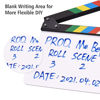 Picture of Namolit 30 * 24cm/ 12 * 9in Acrylic Film Clapboard Movie Directors Clapper Board Slate Cut Action Scene Blank Clap Board Dry Erase with Multicolored Sticks