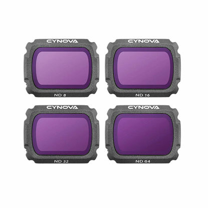 Picture of CYNOVA Mavic Air 2 Lens Filter Set, 4 Pieces ND Filter Combo Set for DJI Mavic Air 2 Drone Accessories(ND8, ND16, ND32, ND64)