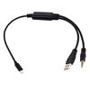 Picture of AUX in Adapter U-S-B & 3.5mm Jack Y Cable Compatible for BM-W Mini Coo-per, Car Audio Music Interface Power Cord