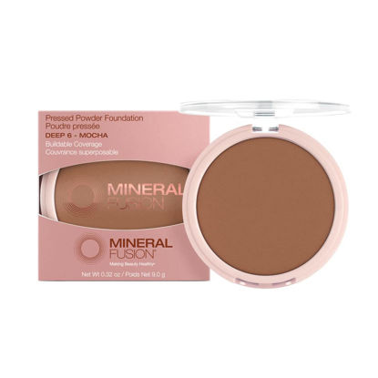 Picture of Mineral Fusion Pressed Powder Foundation, Deep 6, 0.32 Ounce