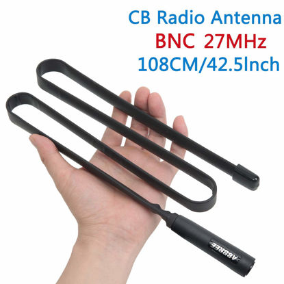 Picture of ABBREE Tactical Antenna 27Mhz 42.5-Inch for CB Handheld/Portable Radio with BNC Connector Compatible with Cobra Midland Uniden Anytone CB Radio