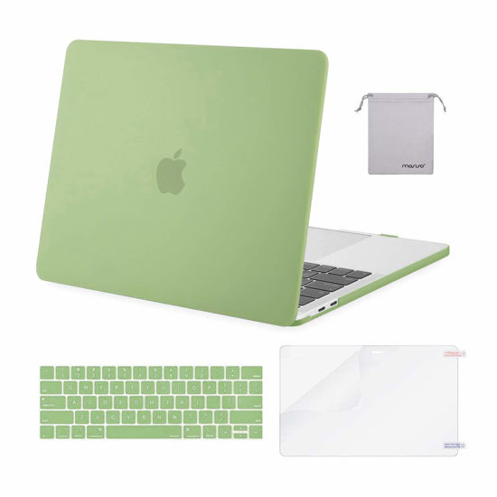 Picture of MOSISO Compatible with MacBook Pro 13 inch Case M2 2023, 2022, 2021-2016 A2338 M1 A2251 A2289 A2159 A1989 A1708 A1706, Plastic Hard Shell&Keyboard Cover&Screen Protector&Storage Bag, Avocado Green