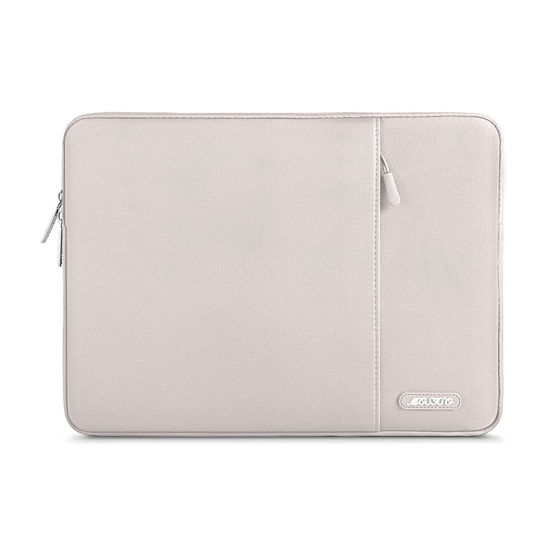 Picture of MOSISO Laptop Sleeve Bag Compatible with MacBook Air 13 inch M2 A2681 M1 A2337 A2179 A1932/Pro 13 M2 M1 A2338 A2251 A2289 A2159 A1989 A1706 A1708, Polyester Vertical Case with Pocket, Stone Gray