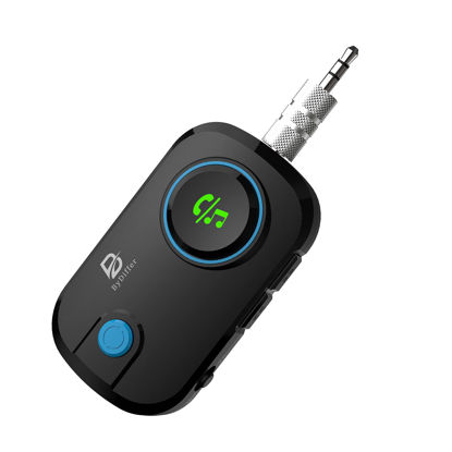 Picture of ByDiffer Dual Link Bluetooth 5.0 Audio Transmitter Receiver Sharing for up 2 Headphones, 3 in 1 Aptx Low Latency Wireless Adapter Splitter for TV Airplane Car Home Stereo System