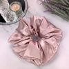 Picture of Celestial Silk Mulberry Silk Scrunchies for Hair (Oversized, Vintage Pink)