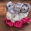 Picture of Celestial Silk Mulberry Silk Scrunchies for Hair (Large, Hot Pink, Silver, White)