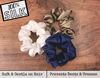 Picture of Celestial Silk Mulberry Silk Scrunchies for Hair (Large, Dark Taupe, Navy, Ivory)