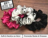 Picture of Celestial Silk Mulberry Silk Scrunchies for Hair (Large, Hot Pink, White Marble, Black)