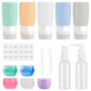 Picture of Beveetio Travel Bottles TSA Approved 15 Pack,2.2oz Silicone Refillable Size Containers, BPA Free Travel Tubes Toiletries for Cosmetic Shampoo Cream Conditioner Lotion Soap