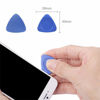 Picture of Fixinus Set of 50 Blue Triangle Plastic Pry Opening Tool Kit Security Opener for iPhone Cell Phone Laptop Table PC Case LCD Screen Guitar Picks