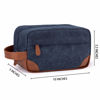 Picture of Vorspack Toiletry Bag Hanging Dopp Kit for Men Water Resistant Canvas Shaving Bag with Large Capacity for Travel - Navy Blue