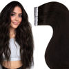 Picture of LaaVoo Dark Brown Hair Extensions Tape in Human Hair #2 Darkest Brwown Invisible Tape in Hair Extensions Real Human Hair Brown Extensions for Short Hair 10 inch 20pcs/30g