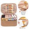 Picture of OCHEAL Makeup Bag, Portable Cosmetic Bag, Large Capacity Travel Makeup Case Organizer, Black Makeup Bags For Women Toiletry Bag for Girls Traveling With Handle and Divider-Beige Apricot