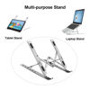 Picture of Lasitu Foldable&Adjustable Stand for Laptop Portable Monitor Tablet (10-17 inches) Creative Aluminum Alloy Laptop Stand for Desk Riser Notebook Holder Stand,Silver