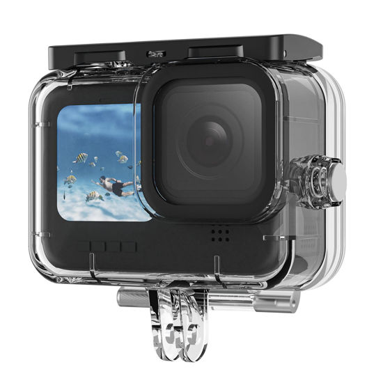 Picture of TELESIN Upgraded 60M/196FT Waterproof Case for GoPro Hero 11/10/9 Black Waterproof Coating to The Lens, Underwater Dive Case Housing Shell for Go Pro 11, 6 × Anti-Fog Sheets, All Scenarios Available