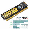 Picture of M.2 NGFF NVMe SSD to PCIE 3.0 X16/X8/X4 Adapter with heatsink for 1U/2U Server and Low Profile PC