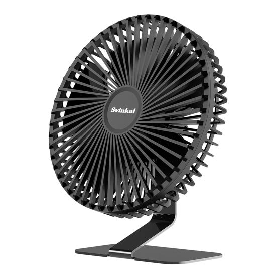 Picture of Svinkal USB Desk Fan, Portable Office Mini Fan Quiet, USB Powered, 4 speed, 1.5m Cable, 90° Adjustment Travel Fan, Aluminum Alloy Bracket, 7inch Desktop Fan for Office, Home, Dormitory.