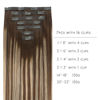 Picture of WENNALIFE Seamless Clip In Hair Extensions Human Hair, 22 Inch 150g 7pcs Balayage Chocolate Brown to Honey Blonde Real Hair Extensions Clip in Human Hair Invisible PU Skin Weft Natural Remy Human Hair Extensions