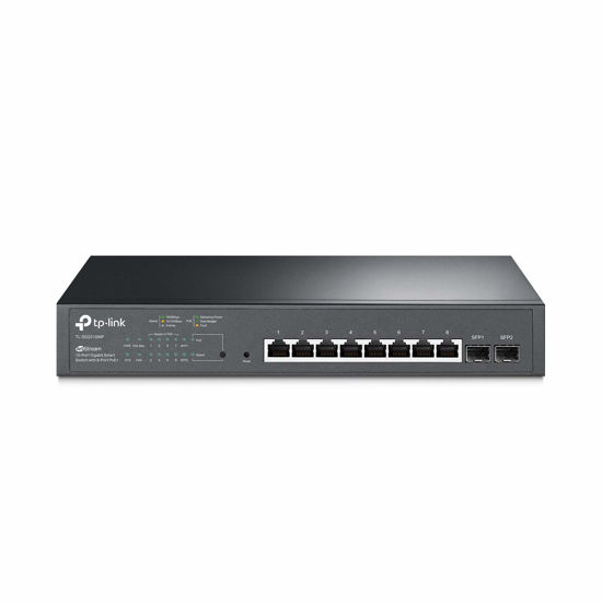 Picture of TP-Link TL-SG2210MP | Jetstream 10 Port Gigabit Smart Managed PoE switch | 8 PoE+ Ports @ 150W, 2 SFP Slots | Support Omada SDN | PoE Recovery | IPv6 | Static Routing | 5 Year Manufacturer Warranty